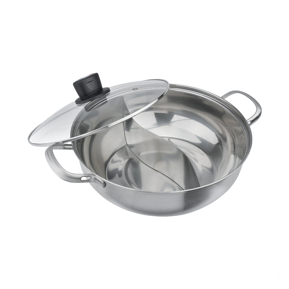 Le idea 樂德兒│CLARE 晶鑽 304不鏽鋼 鴛鴦鍋 湯鍋 火鍋 附蓋