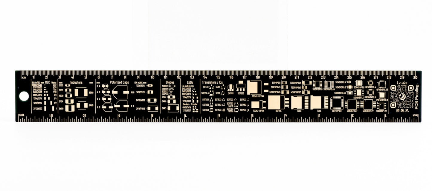Le idea 樂德兒│30CM PCB Ruler 電路板直尺 電子工程尺 PCB打樣 樂德兒沉金電路板尺