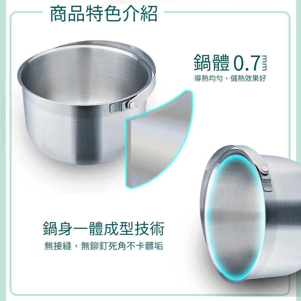 Le idea 樂德兒│PERFECT 理想牌 極緻 316不鏽鋼 可提式 料理鍋  調理鍋組  湯鍋 厚0.7mm 附蓋