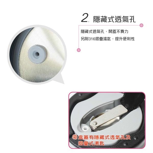 Le idea 樂德兒│PERFECT 理想牌 極緻 316不鏽鋼 可提式 真空便當盒 雙層隔熱餐盒