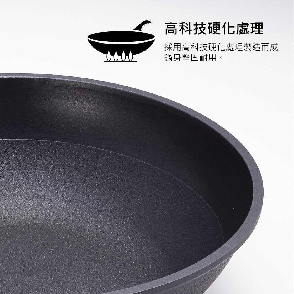 Le idea 樂德兒│PERFECT 理想牌 日式 黑金鋼 炒鍋 不沾炒鍋 無蓋