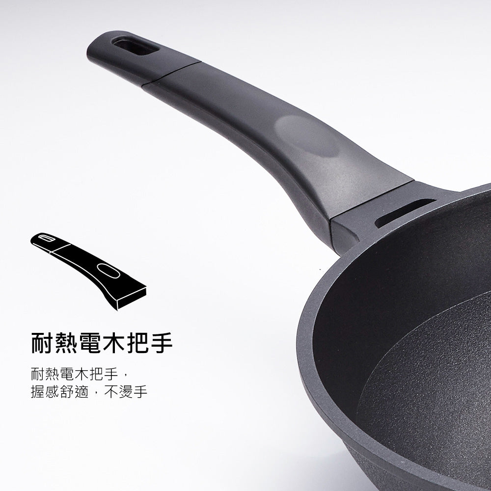 Le idea 樂德兒│PERFECT 理想牌 日式 黑金鋼 炒鍋 不沾炒鍋 無蓋