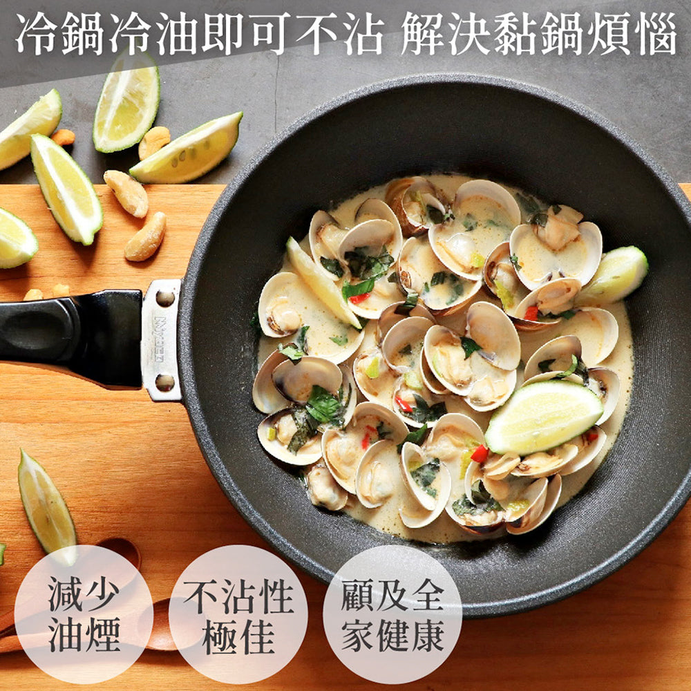 Le idea 樂德兒│Miyaco 米雅可 遠紅外線 陶瓷 不沾平底鍋 無蓋 附蓋