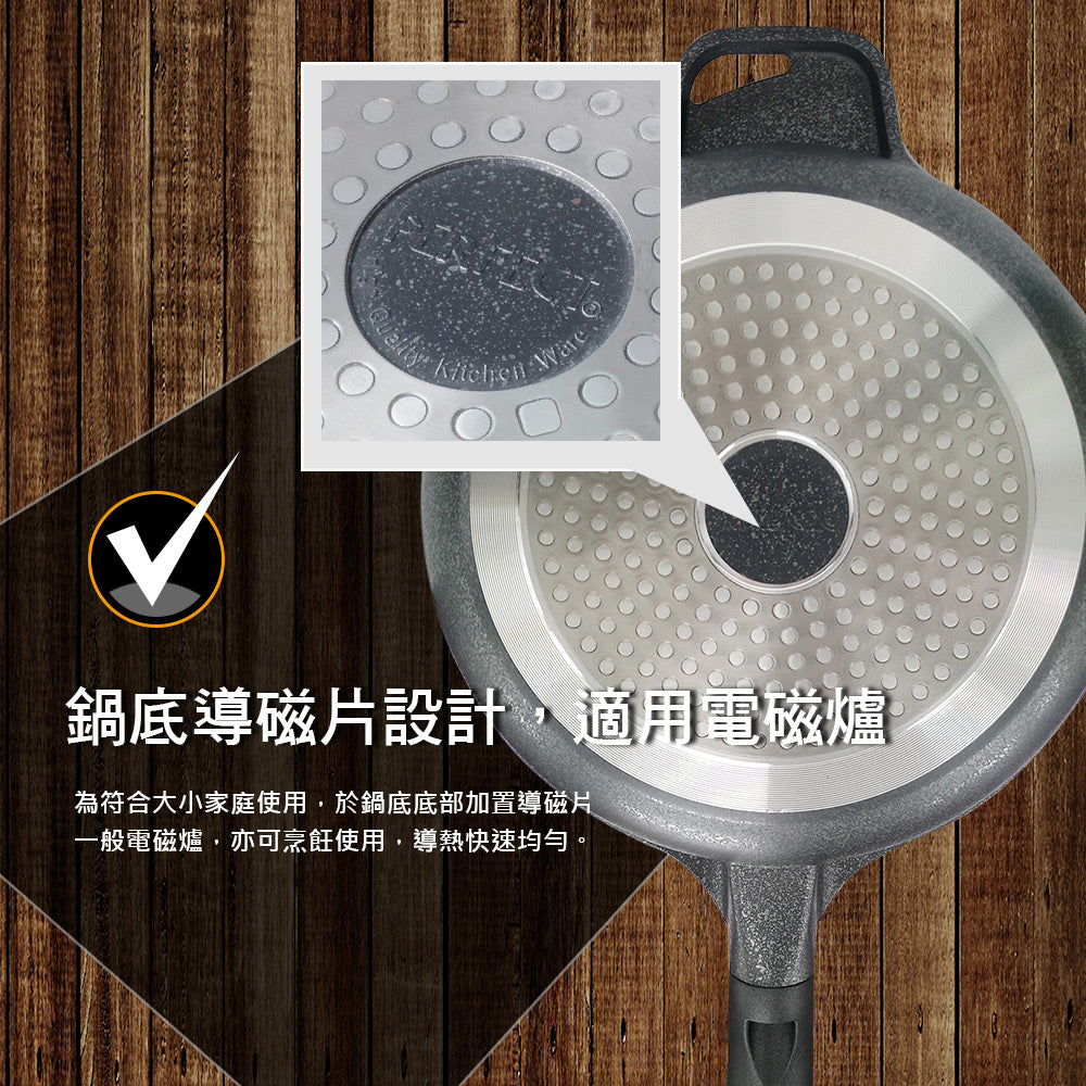 Le idea 樂德兒│PERFECT 理想牌 極緻鑄造 不沾平底鍋 平煎鍋 IH  附蓋