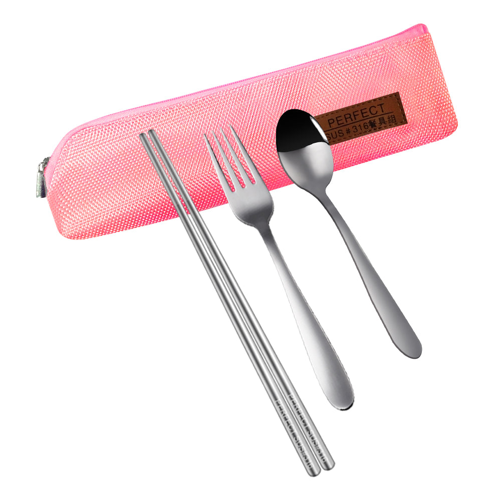 Le idea 樂德兒│PERFECT 理想牌 極緻 316不鏽鋼 隨身餐具組 筷子 湯匙 露營餐具組 環保餐具