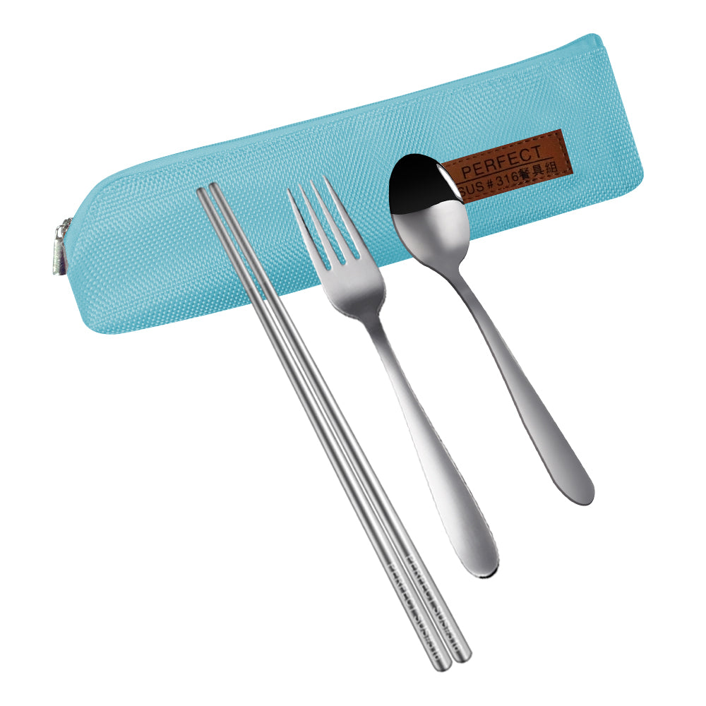 Le idea 樂德兒│PERFECT 理想牌 極緻 316不鏽鋼 隨身餐具組 筷子 湯匙 露營餐具組 環保餐具