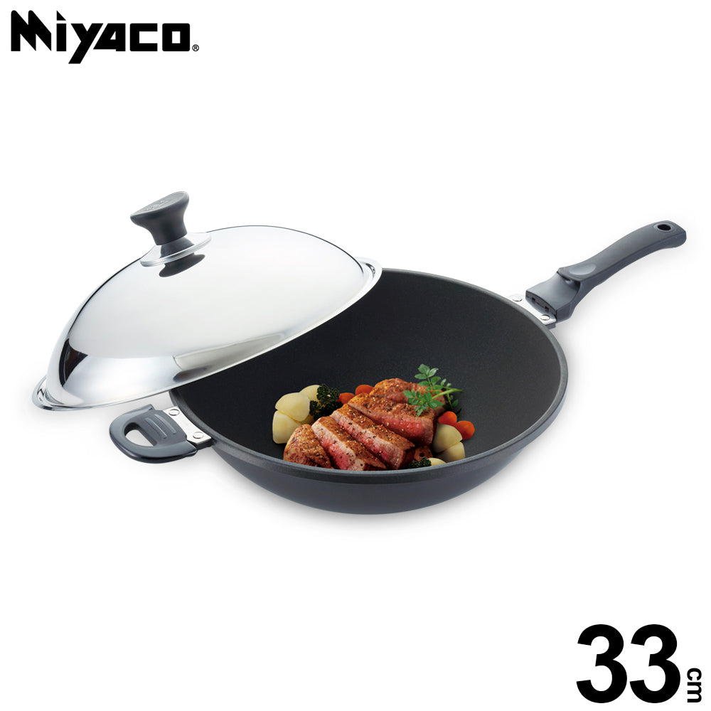 Le idea 樂德兒│Miyaco米雅可 遠紅外線 陶瓷 不沾炒鍋 可用鐵鏟 附蓋