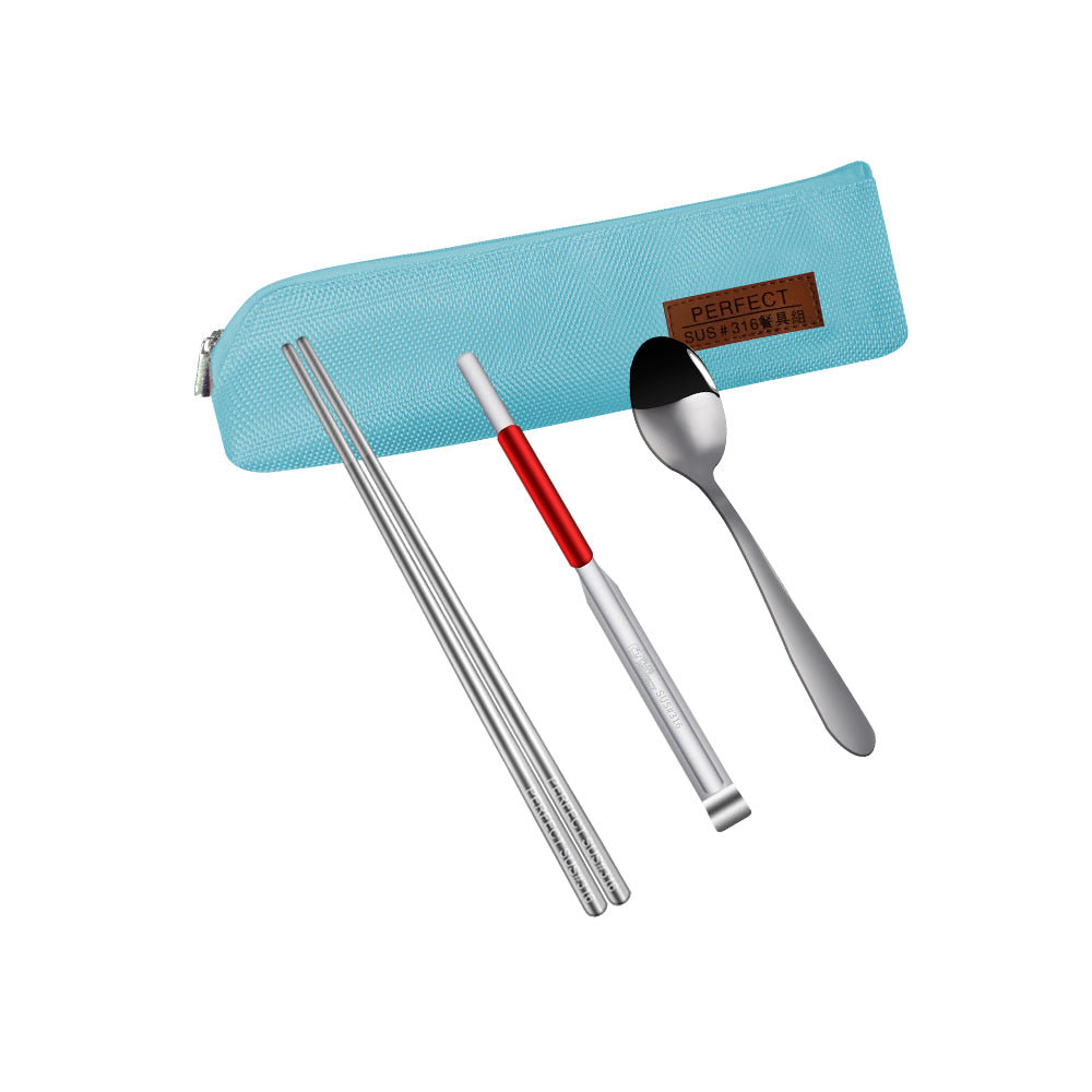 Le idea 樂德兒│PERFECT 理想牌 極緻 316不鏽鋼 隨身餐具組 筷子 湯匙 露營餐具組 環保餐具