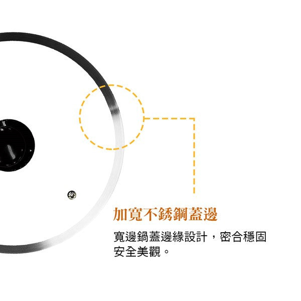 Le idea 樂德兒│PERFECT 理想牌 寬邊玻璃蓋 鍋蓋 晶鑽 不鏽鋼邊框 強化玻璃蓋